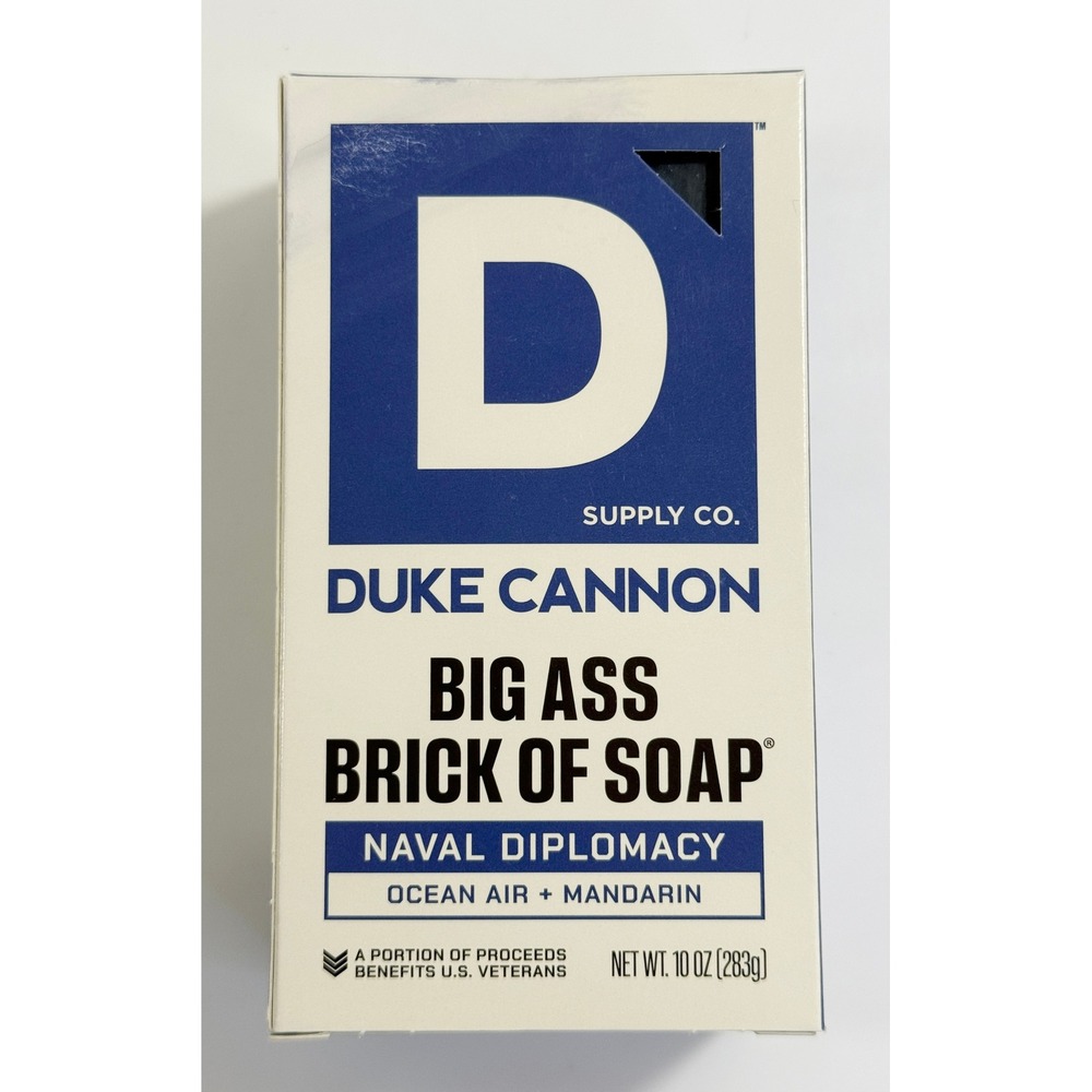 Duke Cannon Big Ass Brick of Soap Mens 10 oz Blue Naval Diplomacy Ocean Mandarin
